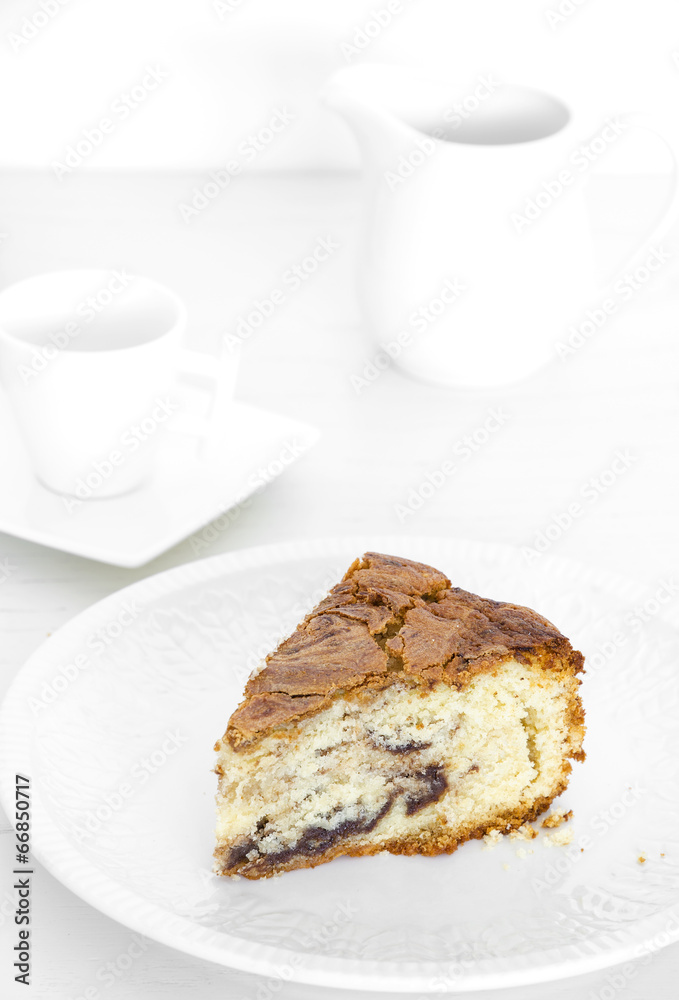 Swett cake on white background Swett cake on white background