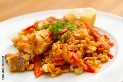 Mixed Paella with chicken and seafood