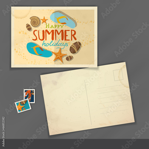 Old Postcard Design, Template