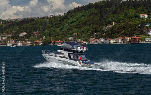 yacht on the Bosphorus, Turkey