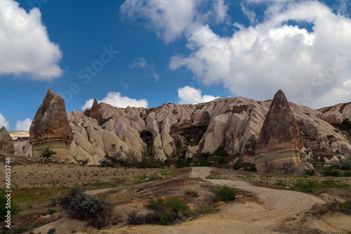 stone cave city in Cappadocia