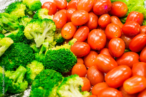 Salad buffet in a restaurant