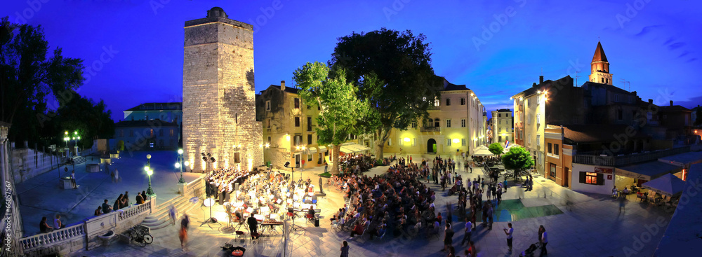 Fototapeta premium ZADAR, CROATIA - June 14 - Five wells square in Zadar, Croatia -