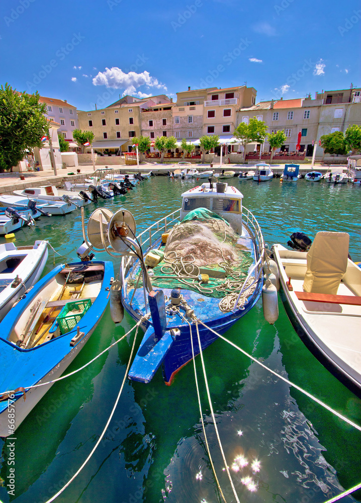 Fototapeta premium Island of Pag idyllic harbor
