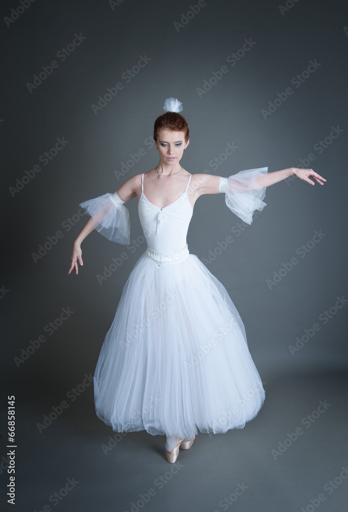 Fototapeta premium baleriny na szarym tle