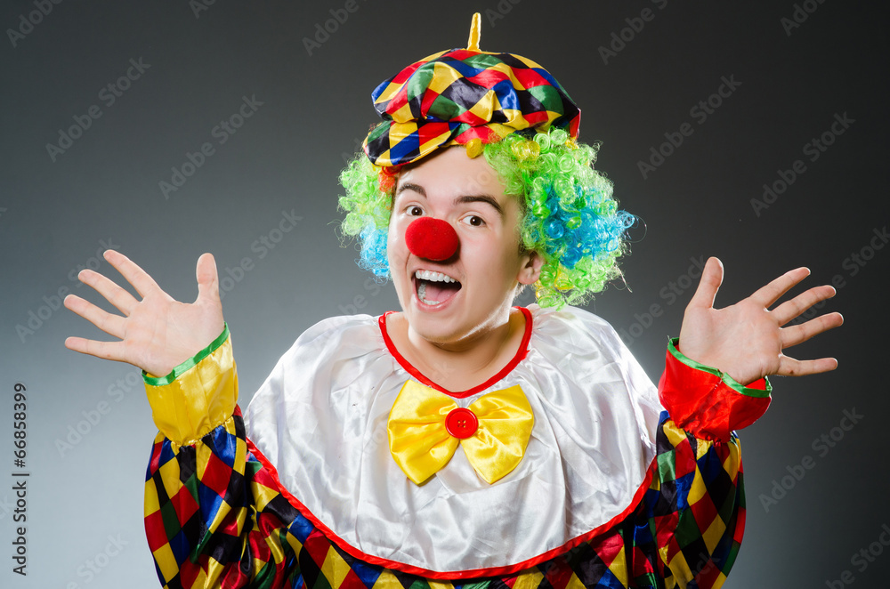 Funny clown in humor concept Funny clown in humor concept