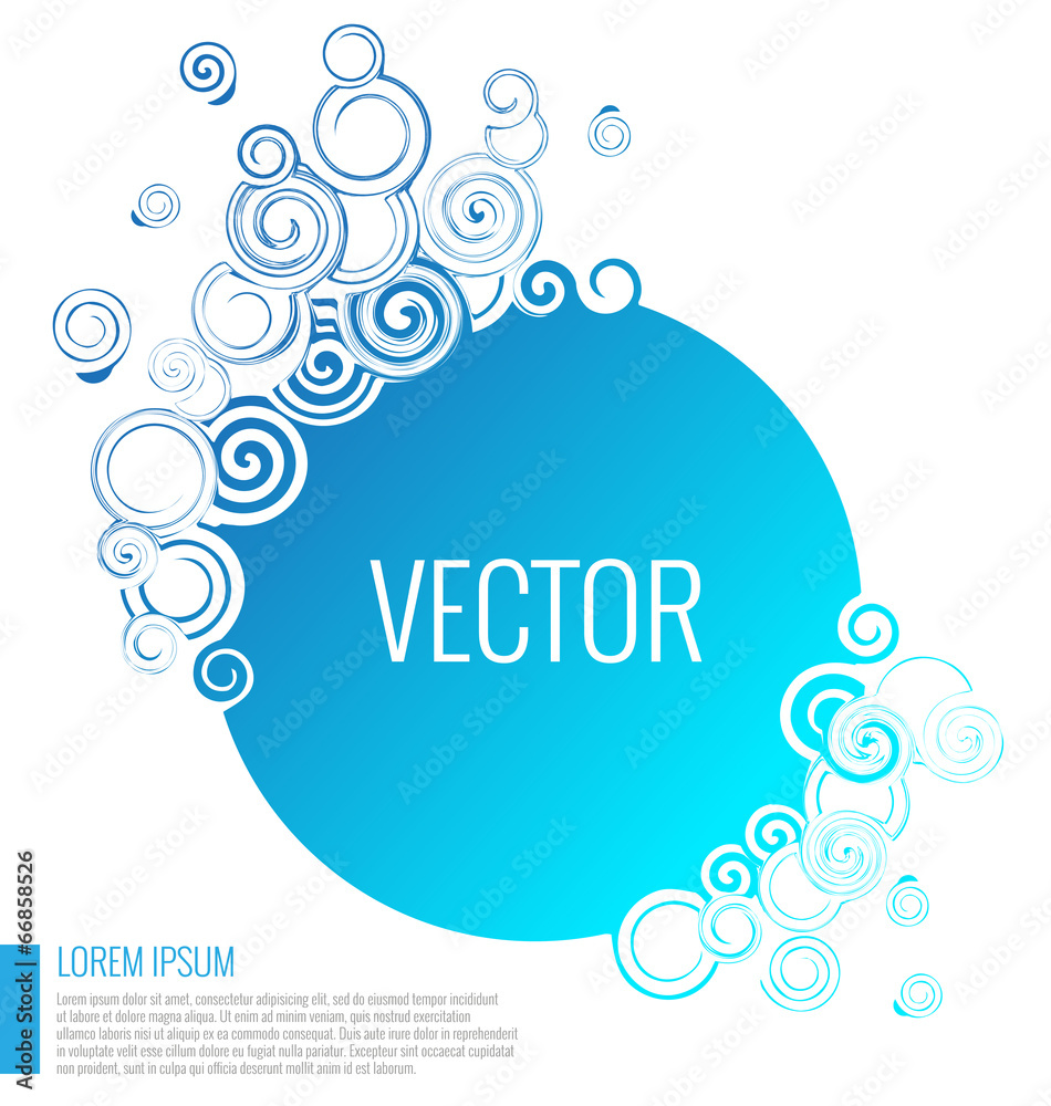 Blue abstract circle vector background Blue abstract circle vector background