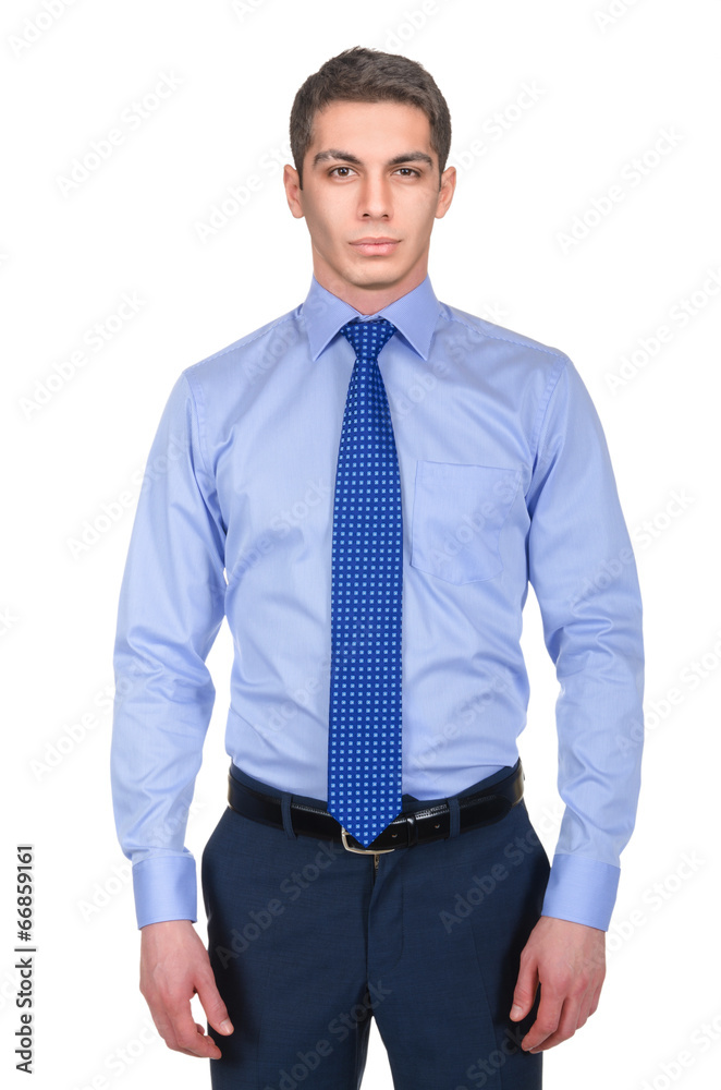 Male model with shirt isolated on white Male model with shirt isolated on white