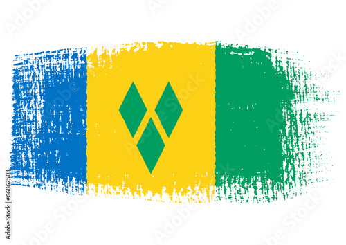 brushstroke flag Saint Vincent and the Grenadines