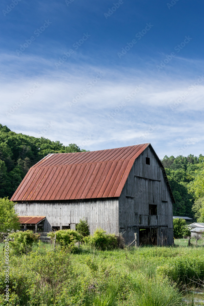 Aged Barn on Farmland Aged Barn on Farmland