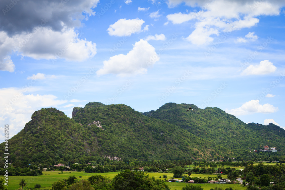 Mountains and sky