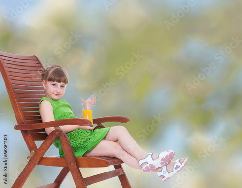 sweet child having fun outdoor