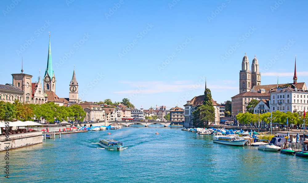 Fototapeta premium Zurich in summer