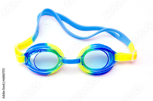 Glasses for swimming isolated on a white background