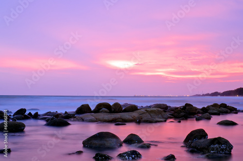 Romantic sunset in Thailand