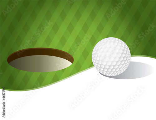 Golf Ball on a Putting Green Background