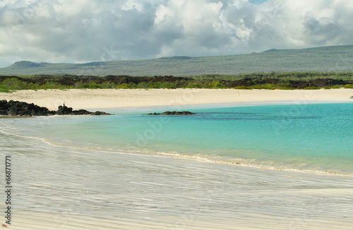 Amazing white sand beach of Cerro Brujo