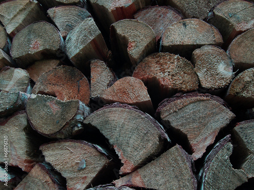 Wooden background old log irregular