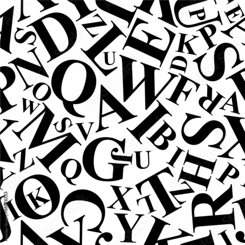 Repetitive pattern made of alphabet letters vector