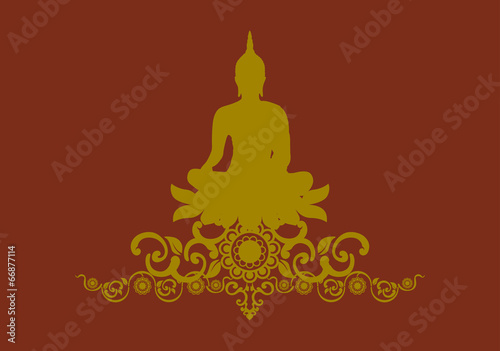 Silhouette of Thai Buddha