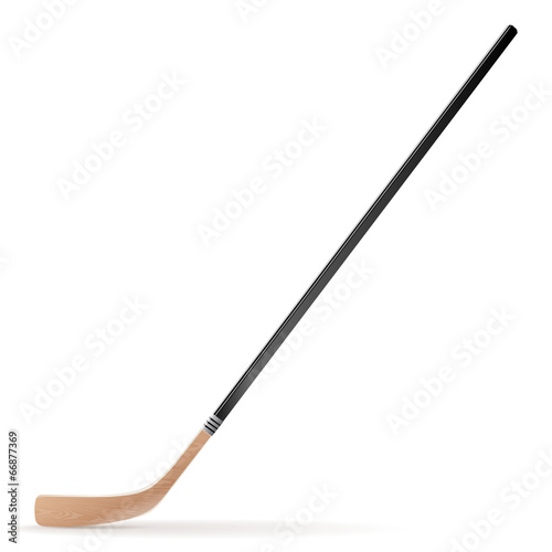 Ice hockey stick isolated on white background