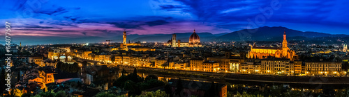 Florence, Italy - skyline view at twilight