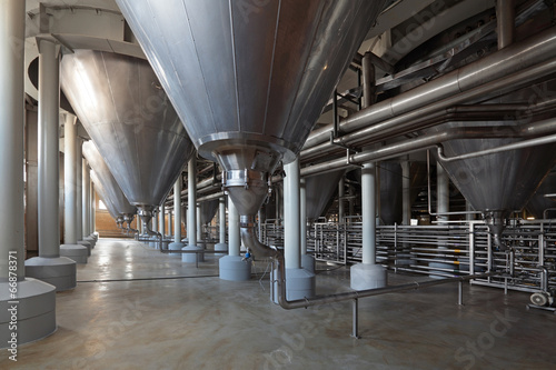 Fermentation department, interior of brewery