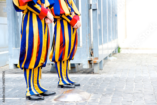 Swiss Vatican guards, Rome, Italy photo