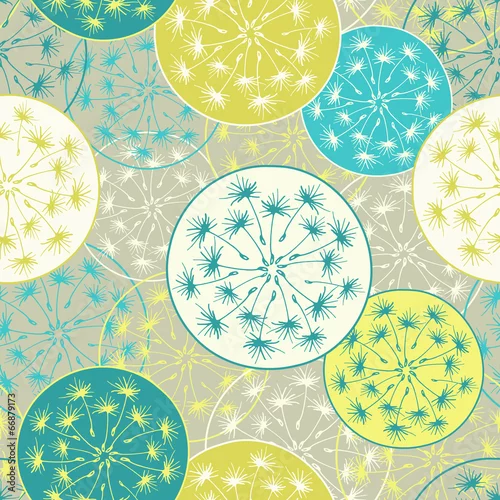 Tapety Wzór z dekoracyjnym mniszkiem lekarskim