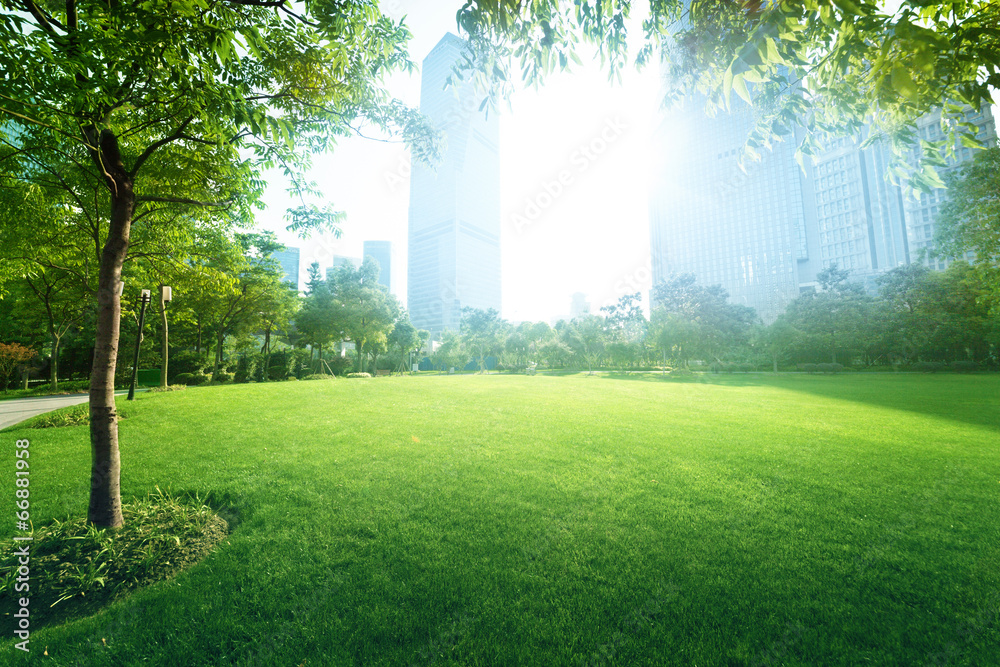 park in  lujiazui financial center, Shanghai, China