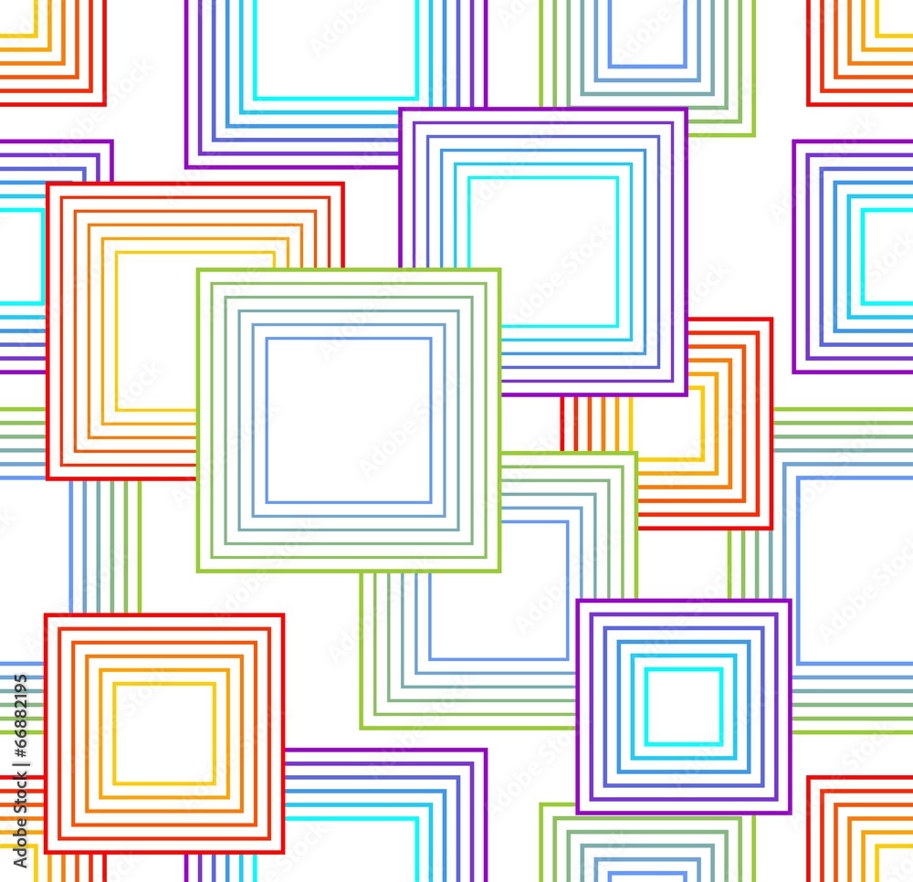 Seamless bright background with outline squares Seamless bright background with outline squares