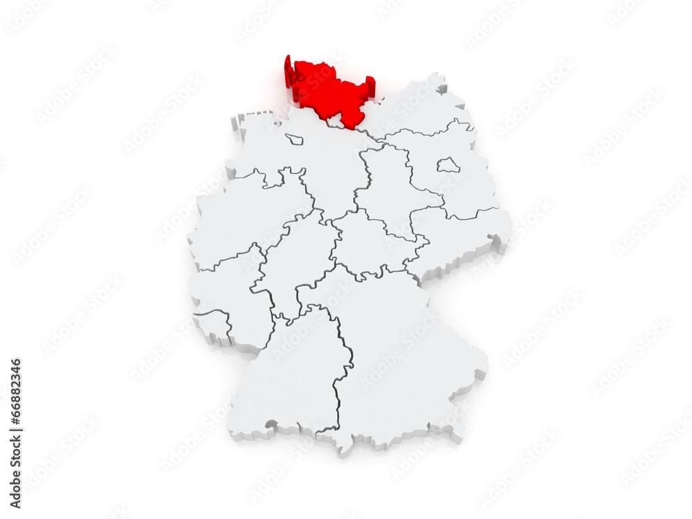 Map of Schleswig-Holstein. Germany. Map of Schleswig-Holstein. Germany.