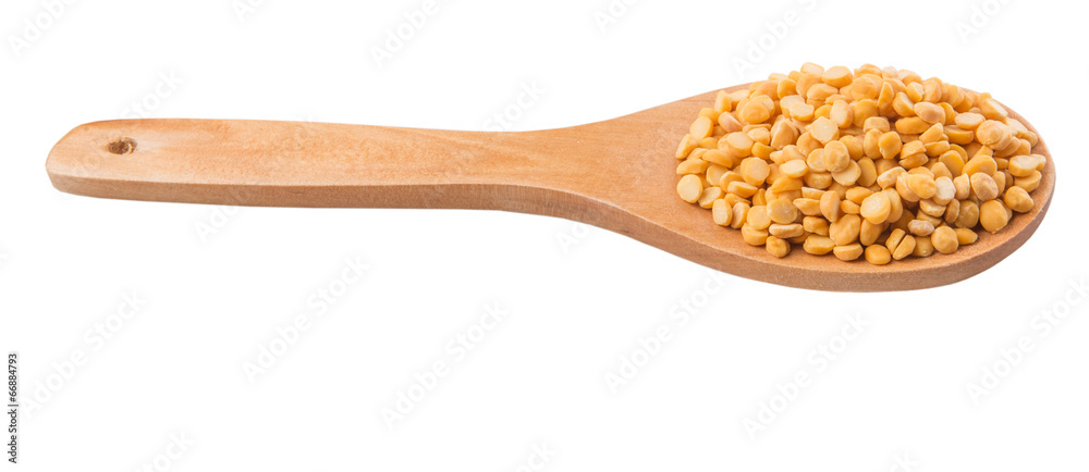 Dried Dal Lentil On Wooden Spoon Dried Dal Lentil On Wooden Spoon