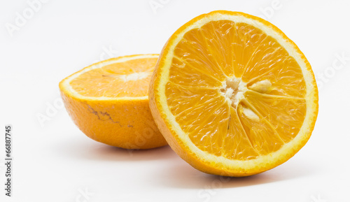 Two orange pieces