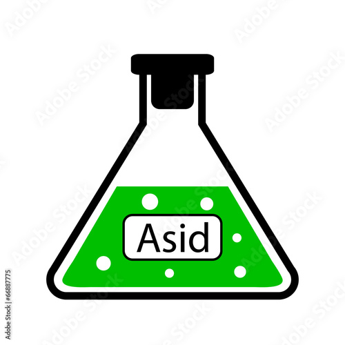 Laboratory glass with asid