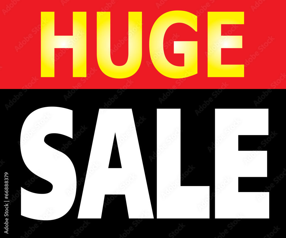 Fototapeta premium Huge Sale Promotion Label