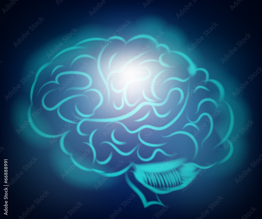 Light of the human brain. Abstract illustration Light of the human brain. Abstract illustration