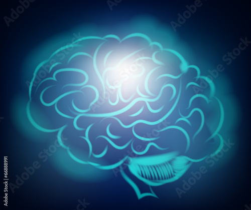 Light of the human brain. Abstract illustration