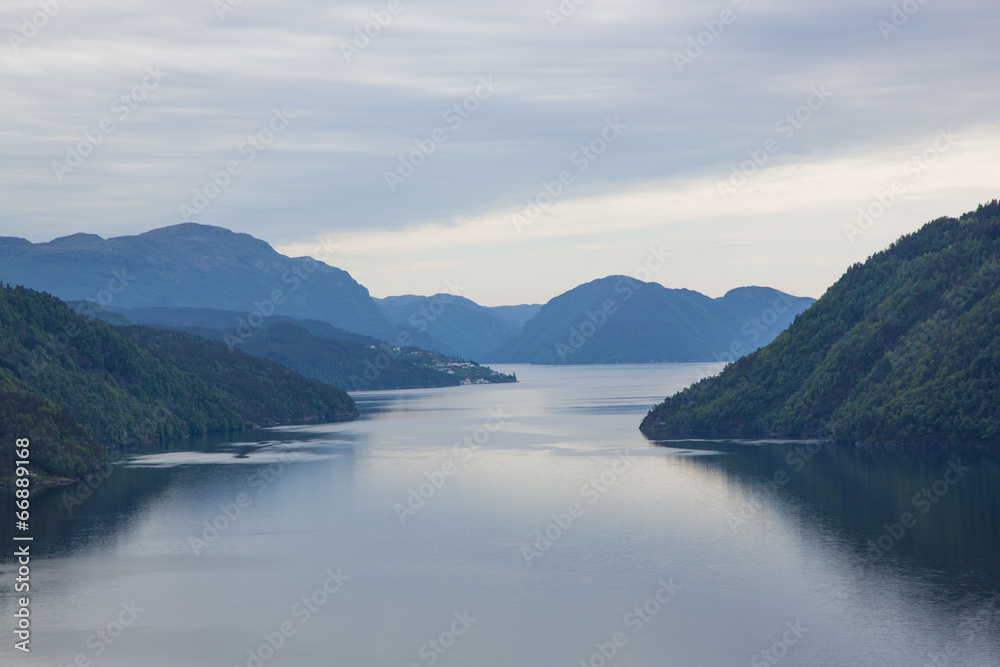 Lysefjord, Norwegian fjord and mountains