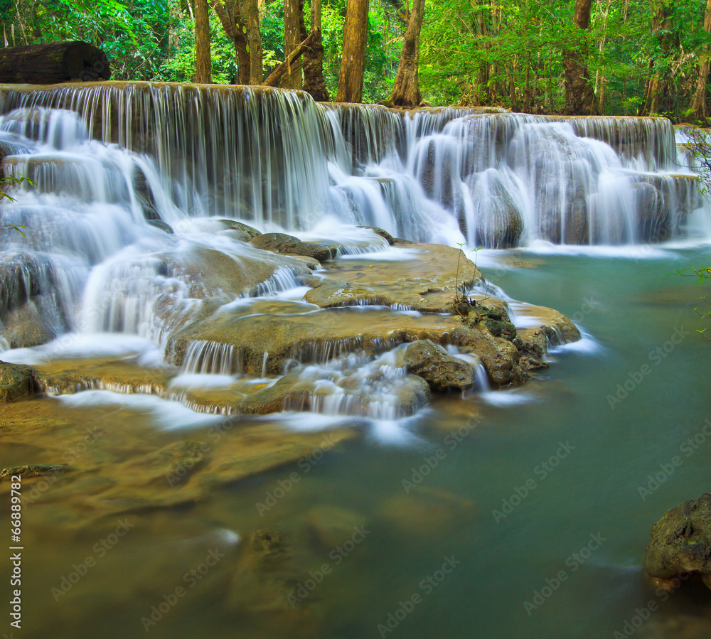 Huay Mae Kamin waterfall in KanChanaburi province of Thailand