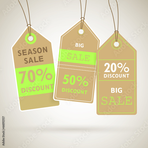 Vector Illustration of Sale Tags