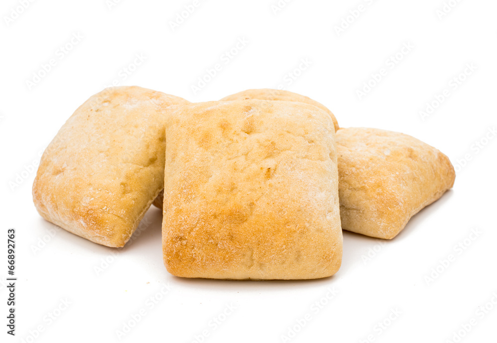 Ciabatta (Italian bread), isolated