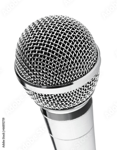 Obraz na płótnie Silver microphone closeup