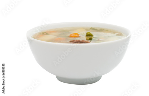 soup with fresh vegetables