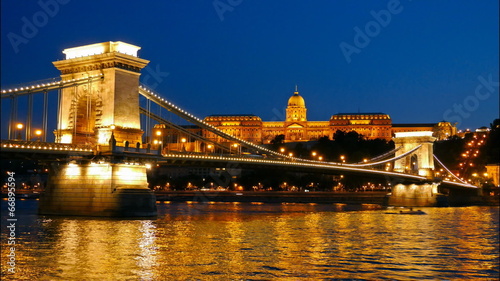 Panorama of Budapest, Hungary. Timelapse