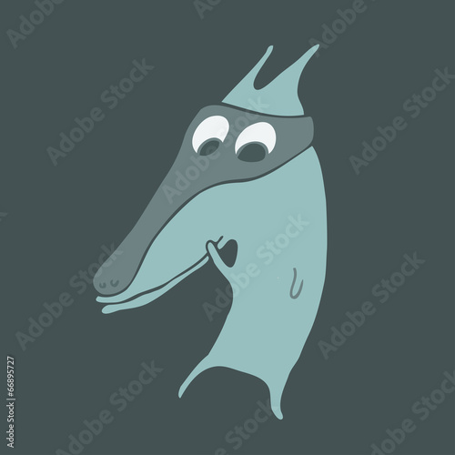 Cartoon goat vector illustration, hand-drawing  pattern
