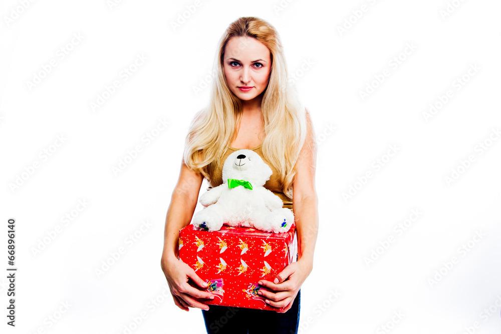 young attractive woman with shopping bags young attractive woman with shopping bags