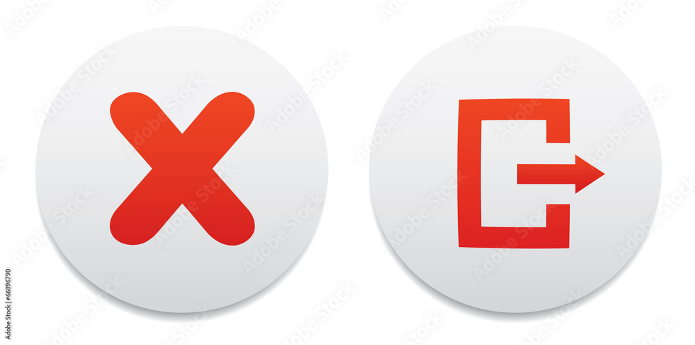 Fototapeta premium Exit icons