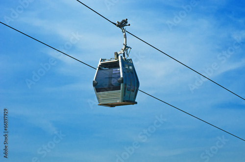Cabin of cable car at Barcelona