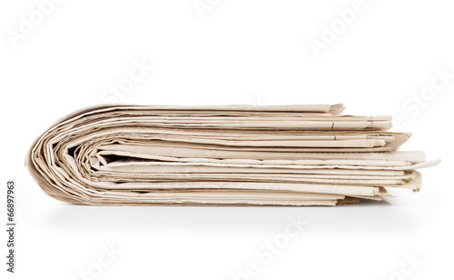 newspapers isolated on a white background